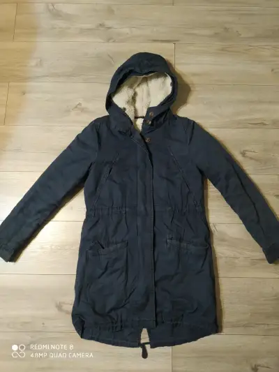Abrigo de invierno azul con capucha H&M - miniatura 1
