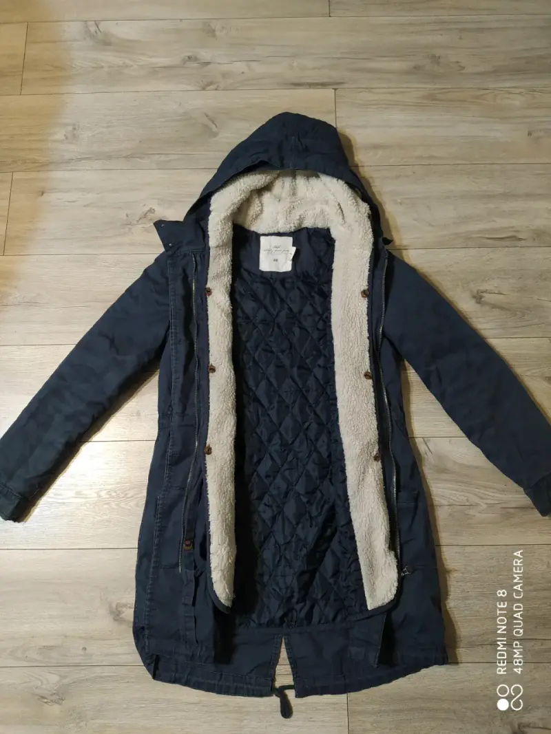 Abrigo de invierno azul con capucha H&M - 6