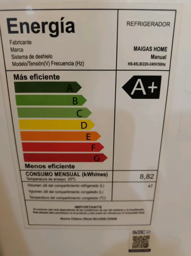 Refrigerador compacto Maigas Home A+ - 1