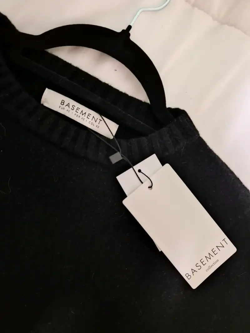 Suéter de 100% lana negro talla XS-S nuevo - 4