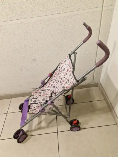 Coche paraguas para bebé plegable color morado - miniatura 1