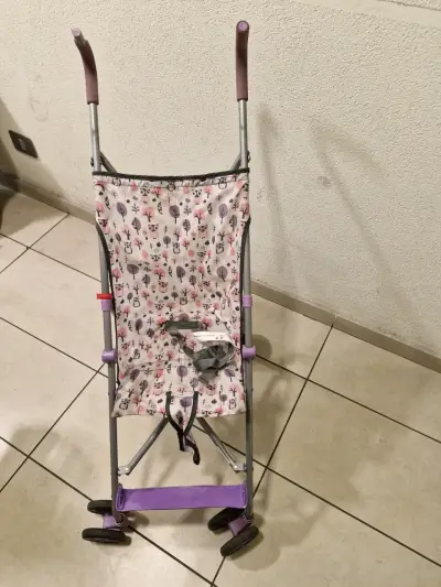 Coche paraguas para bebé plegable color morado - miniatura 2