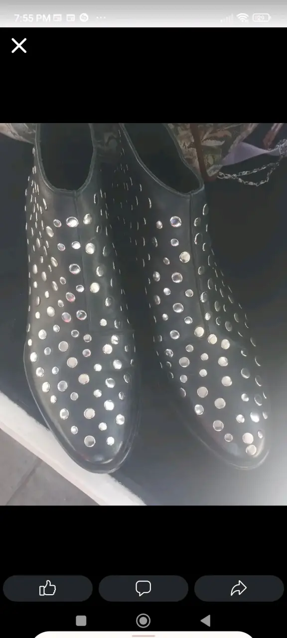 Botines de cuero con tachas Prüne talla 39 - 1