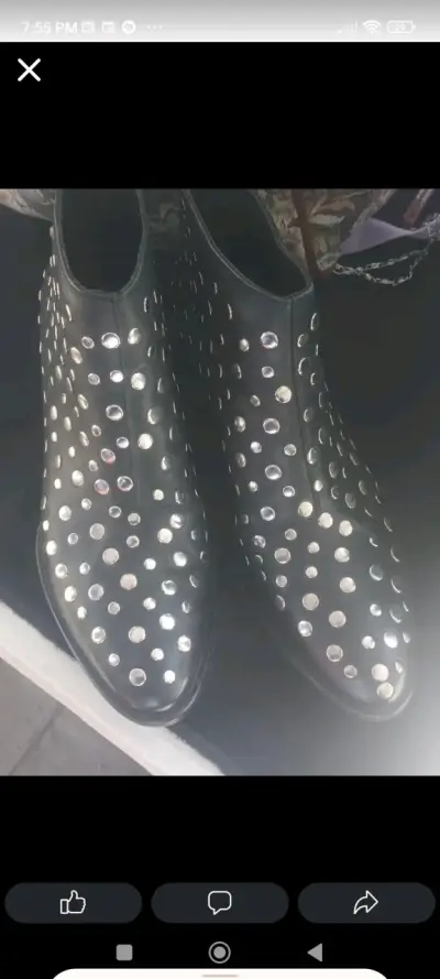 Botines de cuero con tachas Prüne talla 39 - miniatura 1
