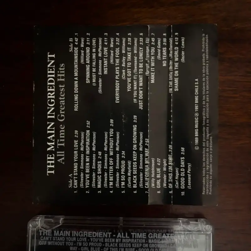 Cassette Main Ingredient All Time Greatest Hits - 6