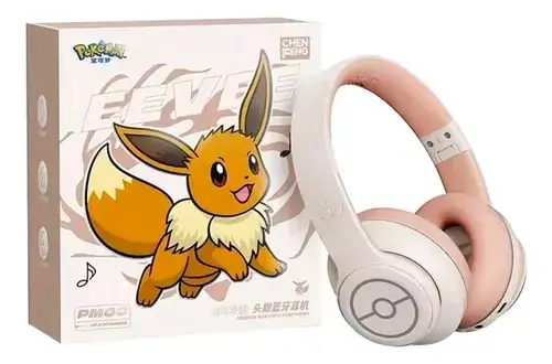 Audífonos Bluetooth Pokémon Eevee con Luz LED