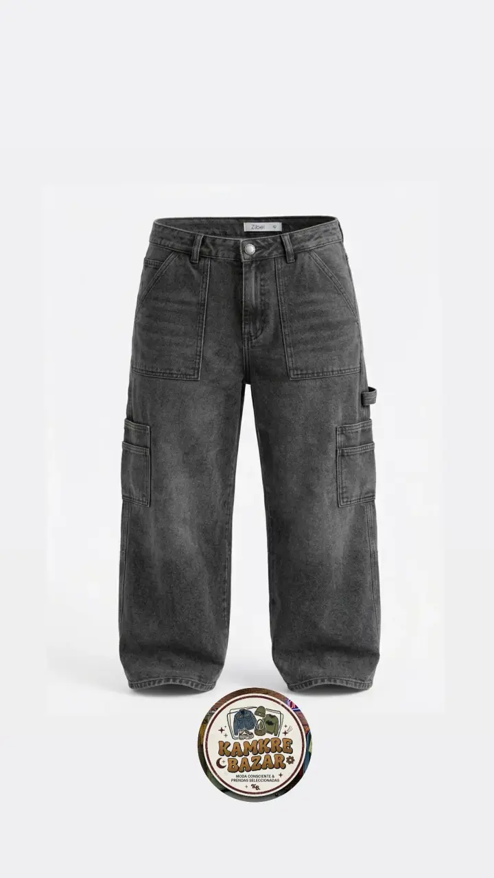 Pantalones cargo grises Zibel para hombre - 1
