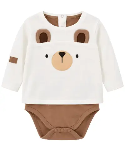 Enterito de bebé con diseño de oso - miniatura 1