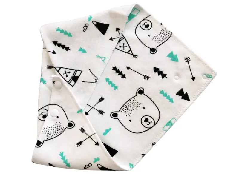 Baberos de algodón para bebé con estampados divertidos - 1