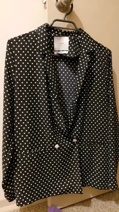 Blazer negro de lunares Alaniz talla S - miniatura 1