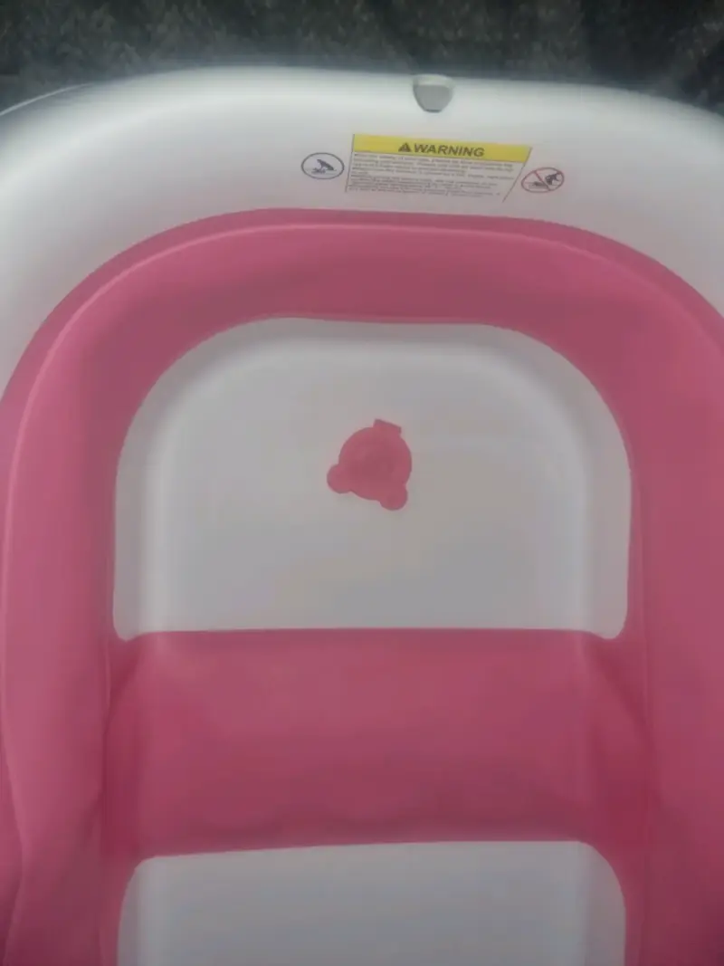 Tina de baño plegable para bebé color rosa - 2