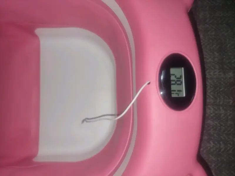 Tina de baño plegable para bebé color rosa - 3