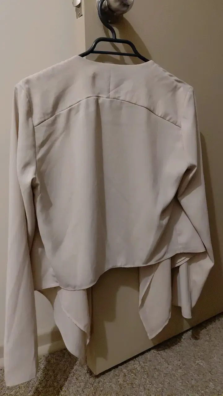 Chaqueta/tapado  beige elegante para mujer - 2