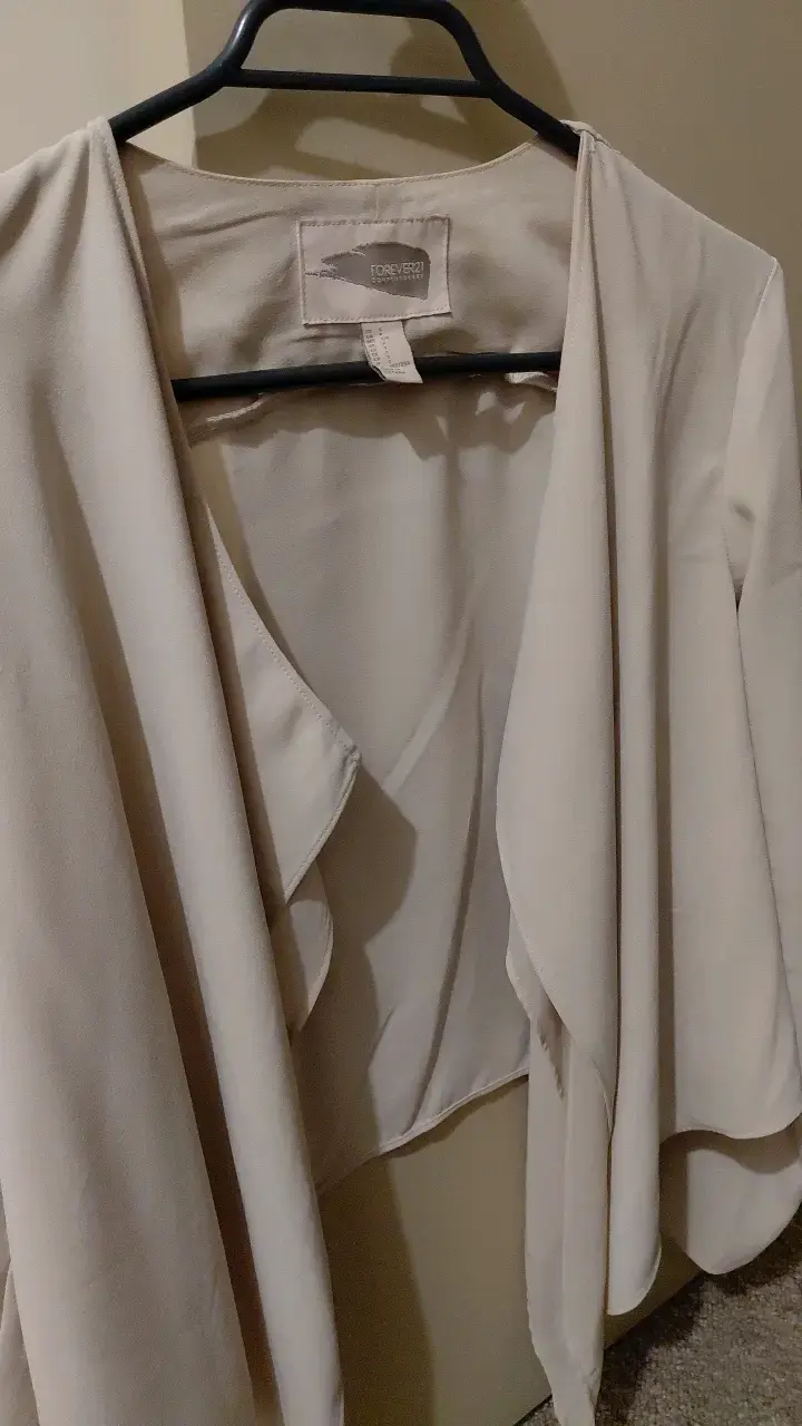 Chaqueta/tapado  beige elegante para mujer - 3
