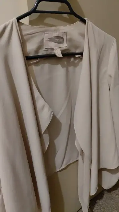 Chaqueta/tapado  beige elegante para mujer - miniatura 3