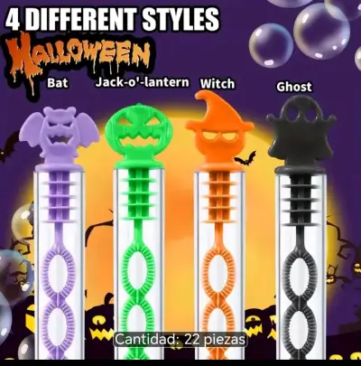 Set Halloween Tatuajes Luminosos y burbujas envase - miniatura 6