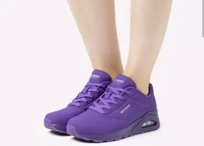 Zapatillas deportivas moradas Skechers para mujer - miniatura 2