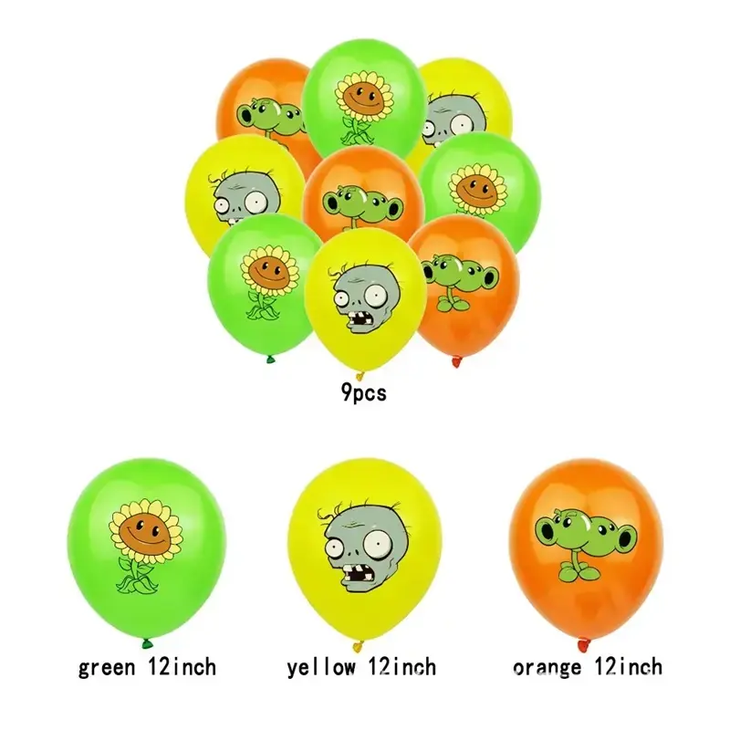 Decoración de cumpleaños temática de plantas vs zombies - 7