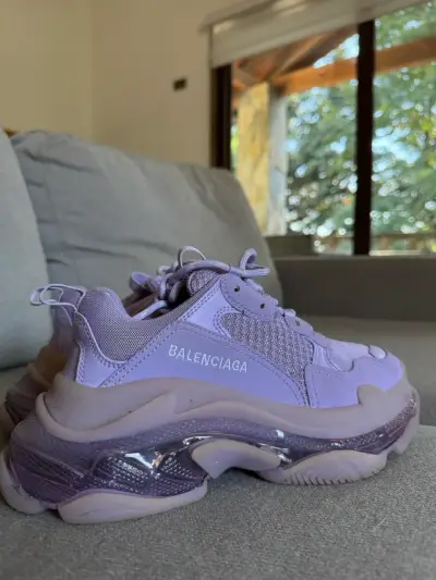 Zapatillas Balenciaga Triple S Mujer Lila - miniatura 1