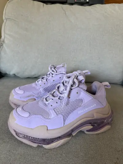Zapatillas Balenciaga Triple S Mujer Lila - miniatura 3