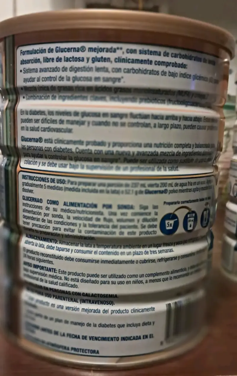 Fórmula en Polvo Glucerna Vainilla 850g - 6