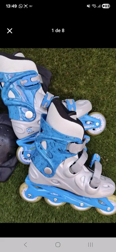Patines en línea azules para niños Honor - miniatura 2