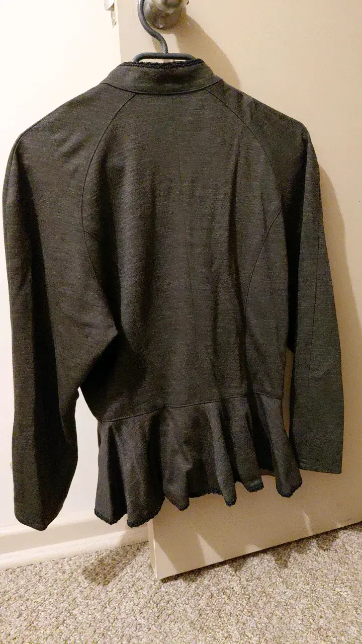 Chaqueta marengo de mujer con botones - 2