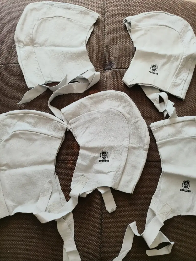 Capuchas de cuero blancas para soldado protección - 3
