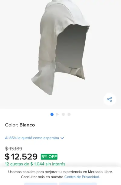 Capuchas de cuero blancas para soldado protección - miniatura 4