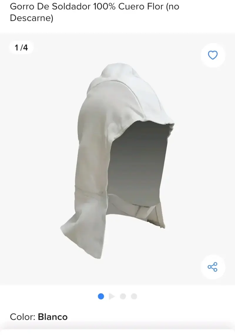 Capuchas de cuero blancas para soldado protección - 5
