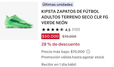 Zapatos de fútbol Kipsta verde neón para adultos - miniatura 4