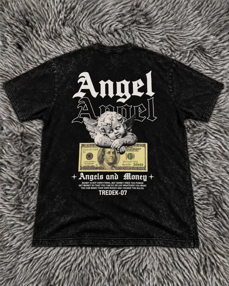 Polera negra con diseño Angel Tredek - 2