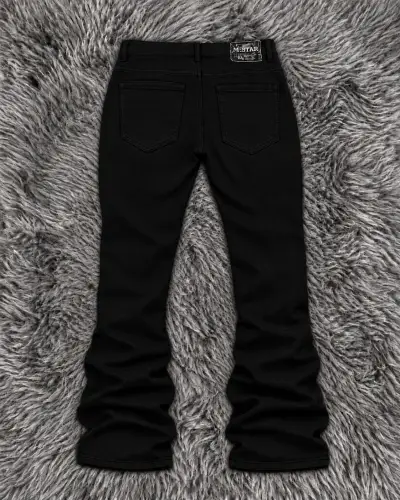 Pantalones cargo negros con bolsillos múltiples - miniatura 2
