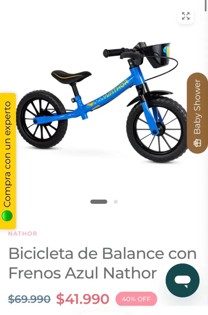 Bicicleta de Balance Azul con Frenos Nathor - 2