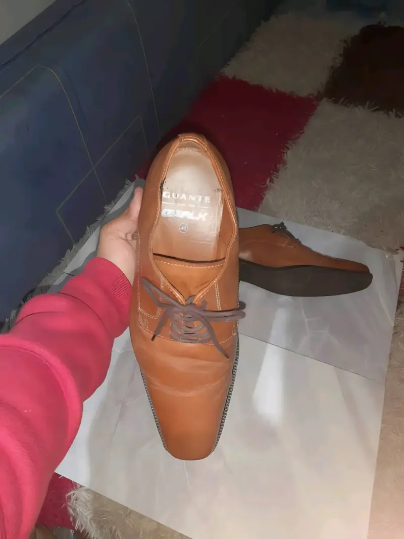 Zapatos formales de cuero marrón para hombre - 2