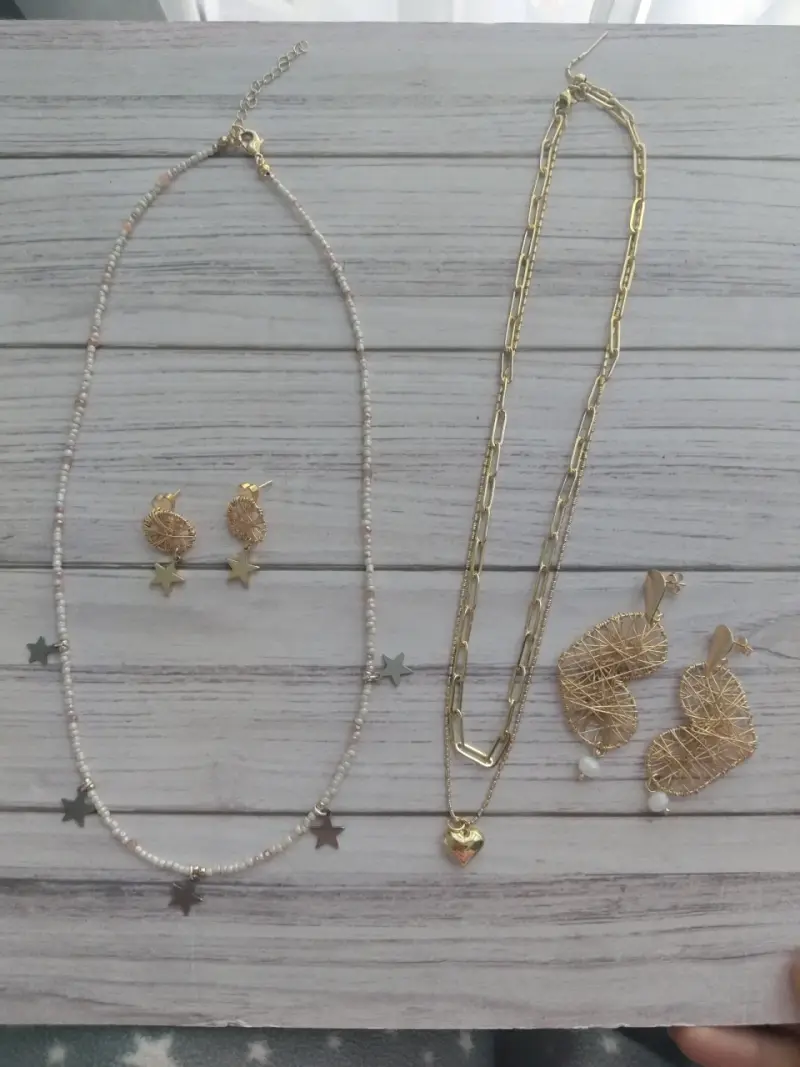 Set de Joyas personalizadas baño en oro - 3