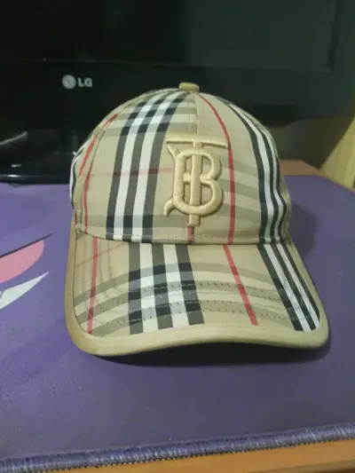 Gorra de cuadros beige Burberry - miniatura 1