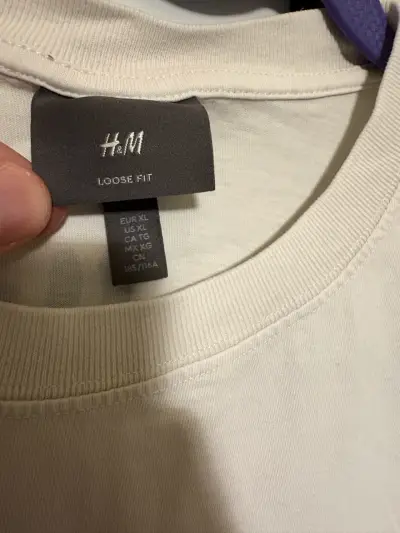 Polera Blanca H&M Loose Fit - miniatura 4