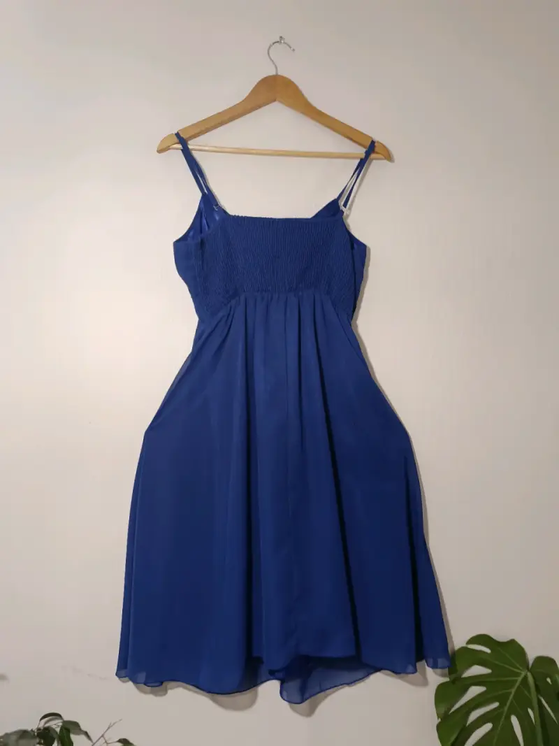 Vestido de fiesta azul eléctrico talla L - 3