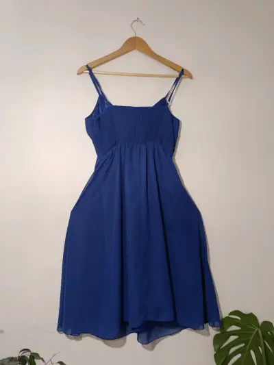 Vestido de fiesta azul eléctrico talla L - miniatura 3
