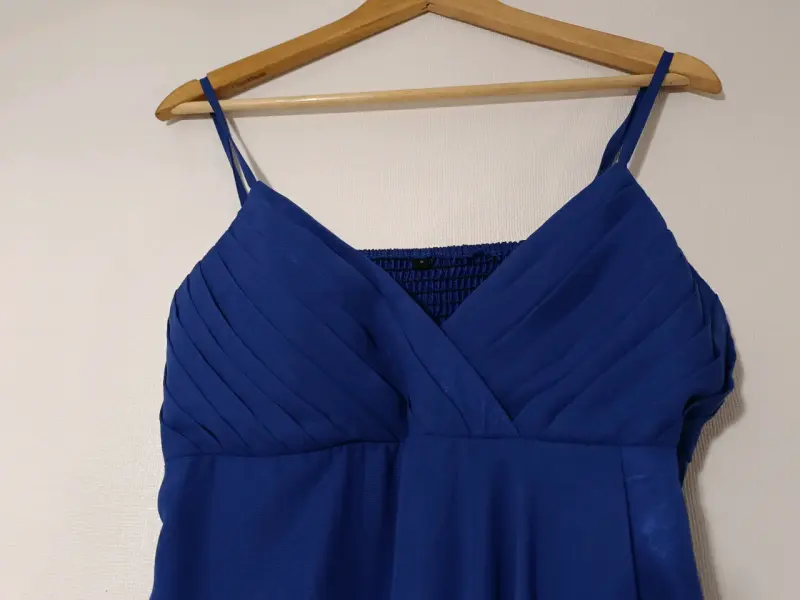 Vestido de fiesta azul eléctrico talla L - 4