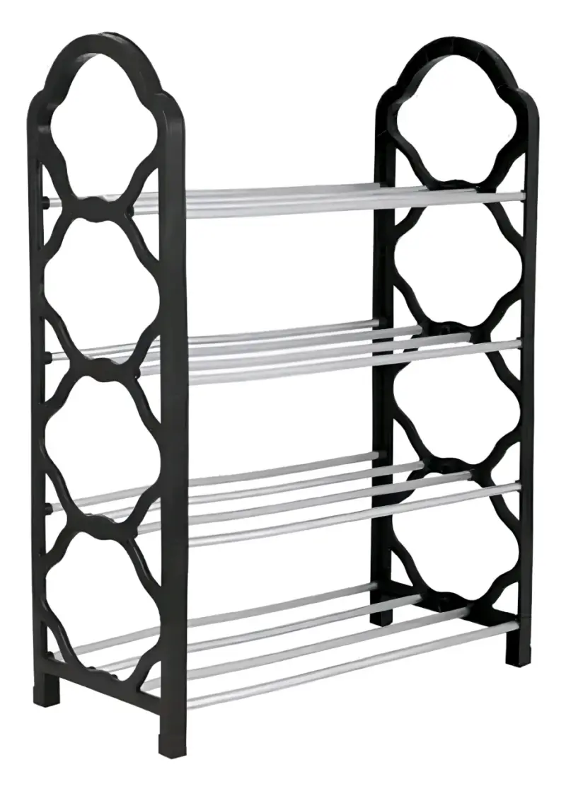 Estante Zapatero de 4 Niveles Negro - 2