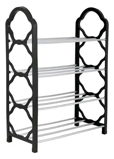 Estante Zapatero de 4 Niveles Negro - miniatura 2