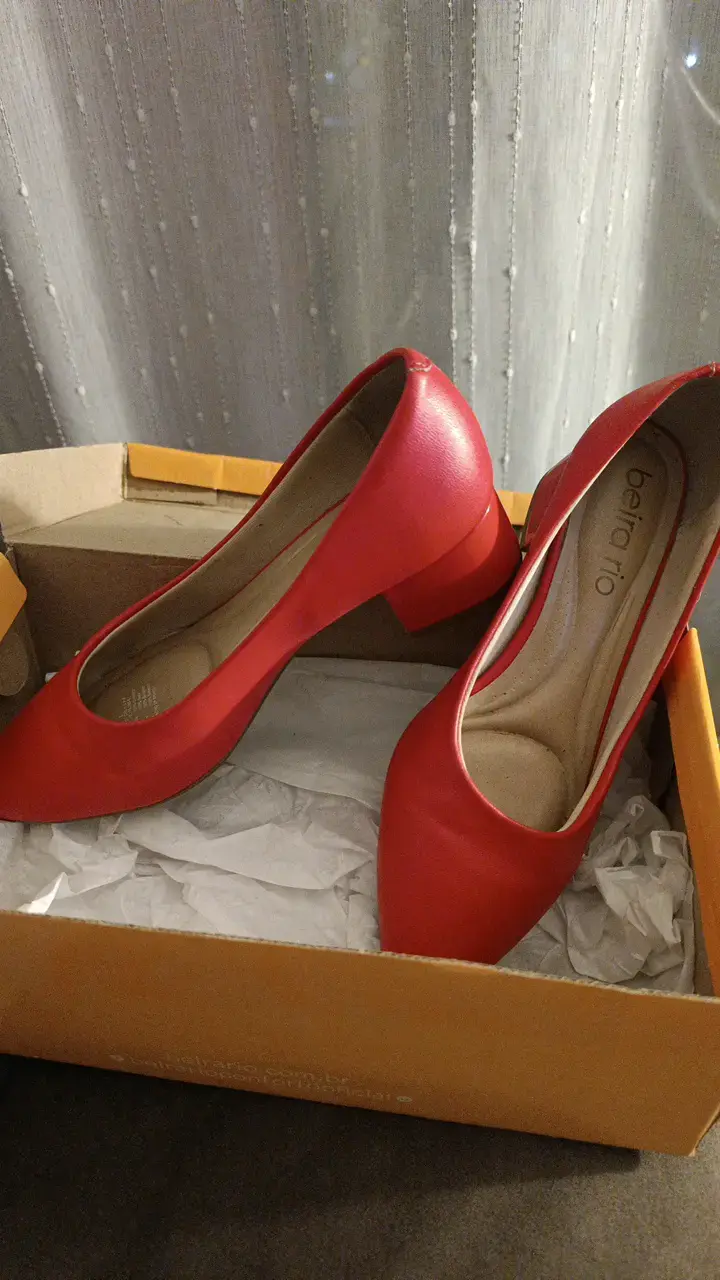 Zapatos de tacón rojo Beira Rio para mujer - 2