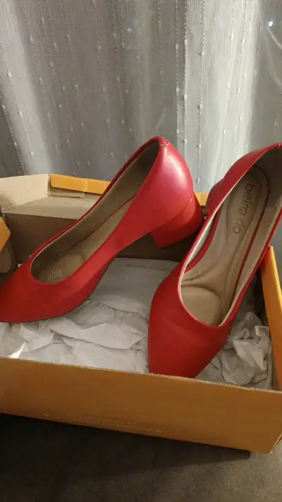 Zapatos de tacón rojo Beira Rio para mujer - miniatura 2