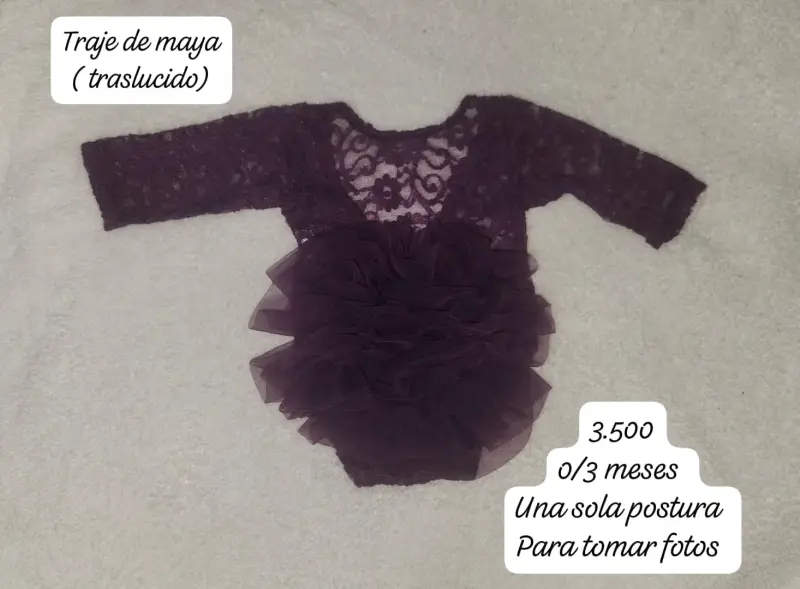 Traje de maya translúcido para bebé 0-3 meses