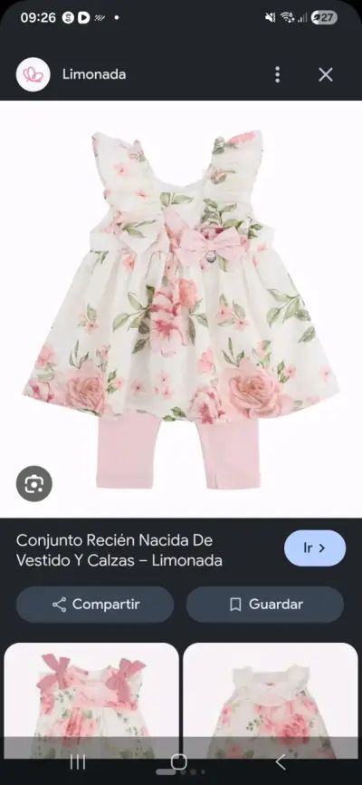 Conjunto de ropa para bebé con estampado floral - miniatura 3