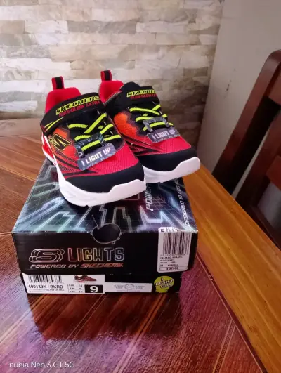 Zapatillas Skechers Flex-Glow Ultra Niño Rojas - miniatura 1