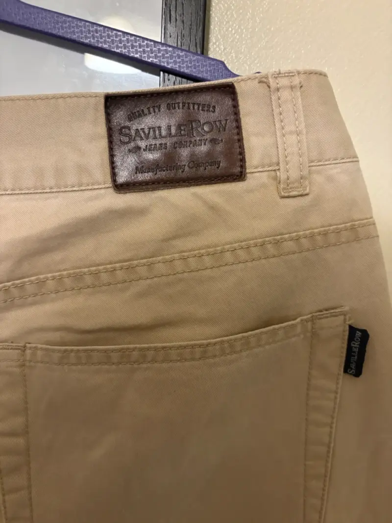 Pantalon beige Saville Row  hombre - 4