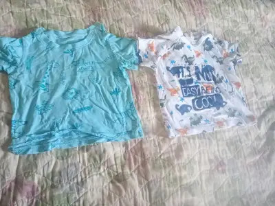 Lote de poleras de niño con estampados divertidos - miniatura 1